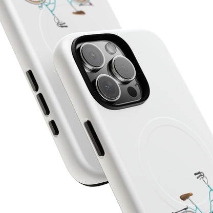 Tough Magnetic Phone Cases, Stylish Bicycle Design, Durable Protection, Perfect Gift for Cyclists, Trendy Tech Accessory