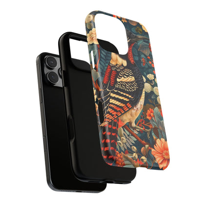 Nature-Inspired Phone Case with Floral Art, Tough Phone Cover, Protective Case, Gift for Nature Lovers, Unique Phone Accessory
