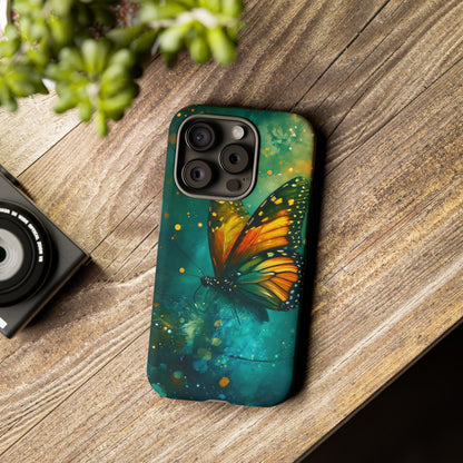 Colorful Butterfly Phone Case, Tough Cases for iPhone and Samsung, Cute Tech Accessories, Nature Lovers Gift, Vibrant Floral Design