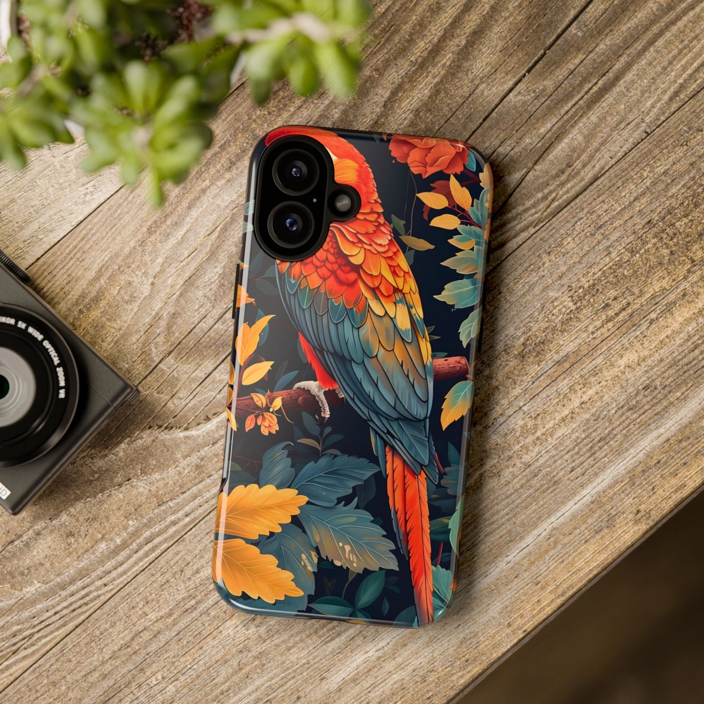 Vibrant Parrot Phone Case - Tough, Stylish, Nature-Inspired, Tropical, Wildlife, Perfect Gift, Summer Vibes