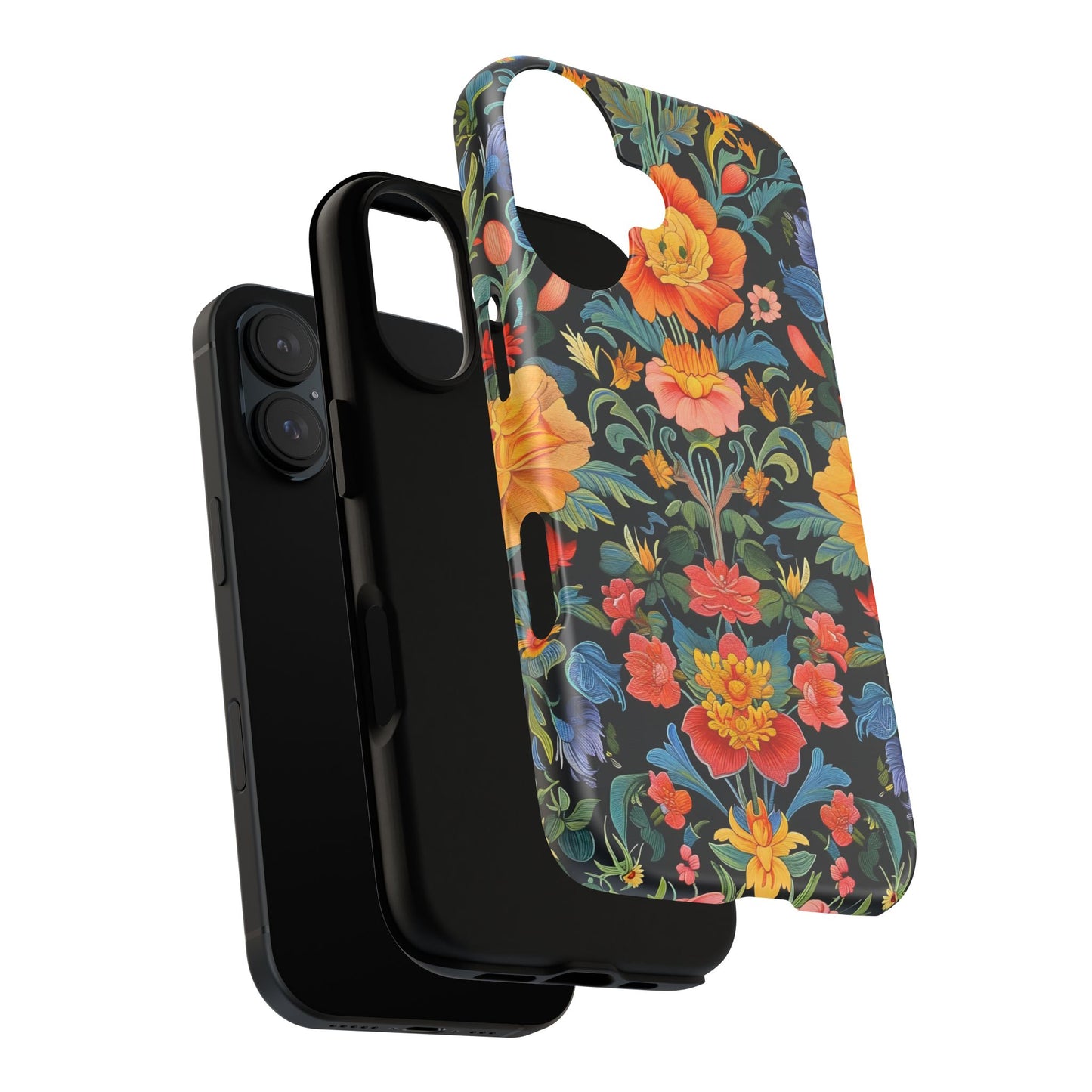 Floral Phone Case - Tough Cases, Flower Pattern Phone Cover, Nature Lover Gift, Stylish Protective Case, Colorful Floral Design