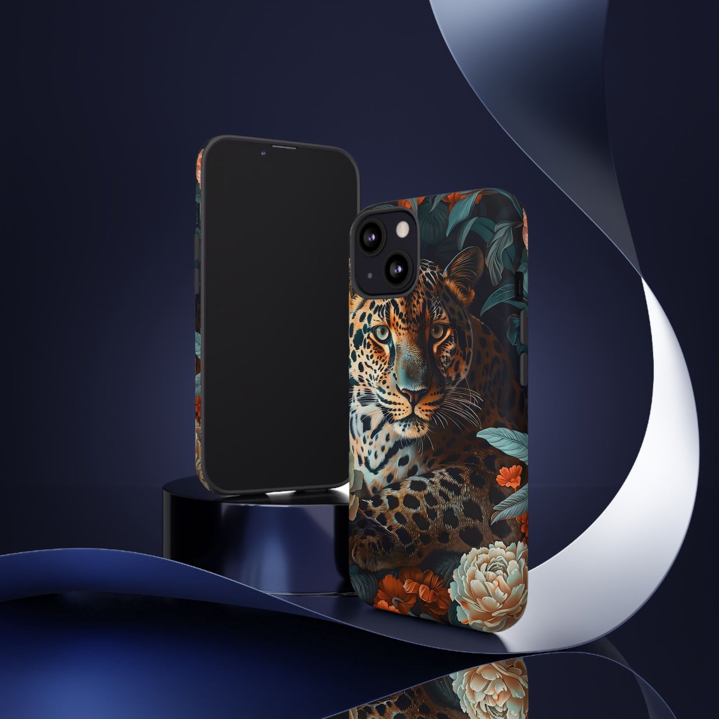 Wildlife Phone Case with Leopard Design | Tough Cases, Animal Prints, Floral Phone Cover, Gift for Nature Lovers, Unique Phone Accessories