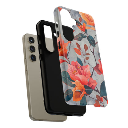 Floral Phone Case, Tough Cases, Flower Power, Gift for Her, Decorative Phone Cover, Trendy Accessories, Everyday Style