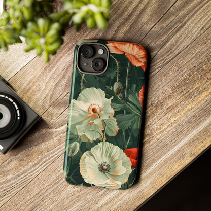 Floral Phone Case - Tough Cases, Botanical Design, Gift for Friends, Trendy Mobile Cover, Personalized Phone Accessory