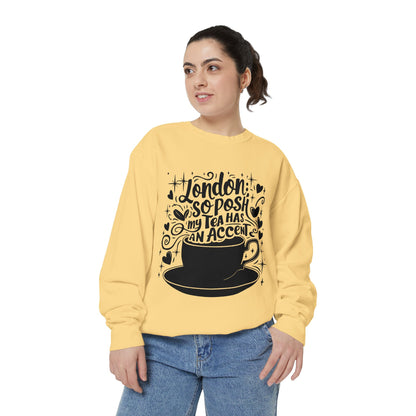 Unisex Garment-Dyed Sweatshirt - London's Nostalgic Tea