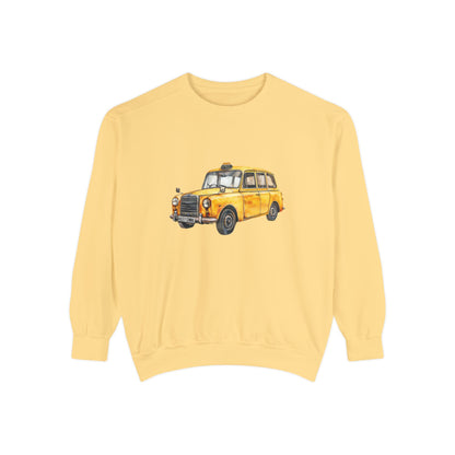 Unisex Garment-Dyed Sweatshirt Elegant - British Vintage Car