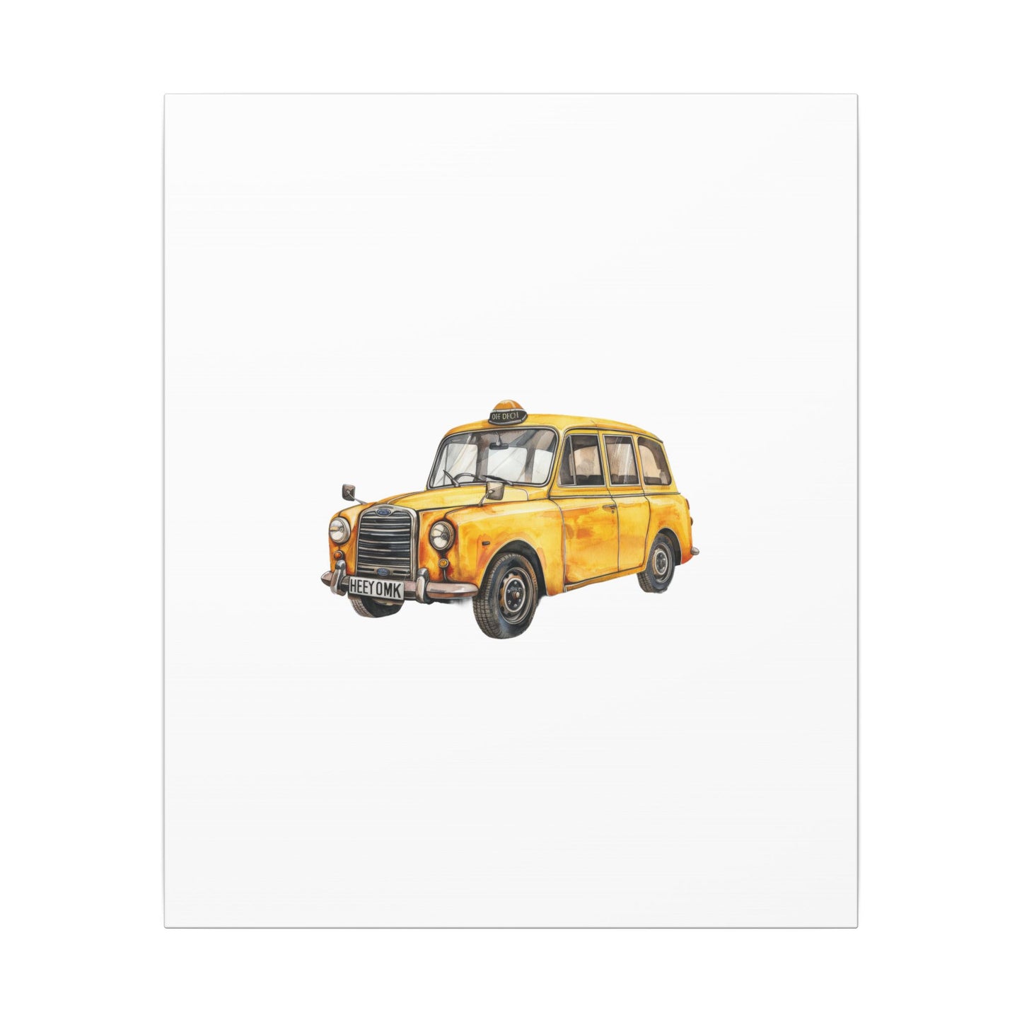 Vintage Taxi Matte Canvas, Stretched, 0.75" (Multi-Size)