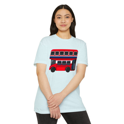 Unisex CVC Jersey T-shirt - Through London’s Streets - The Red Double-Decker