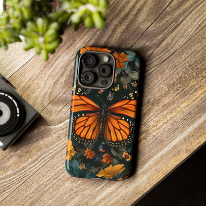 Monarch Butterfly Phone Case, Tough Cases, Nature Lover Gift, Floral Mobile Cover, Eco-Friendly Phone Accessory, Butterfly Design