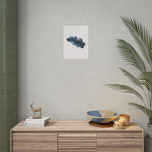 Cloud Art Print, Modern Decor, Minimalist Wall Art, Home Office Decor, Unique Gift, Aesthetic Poster