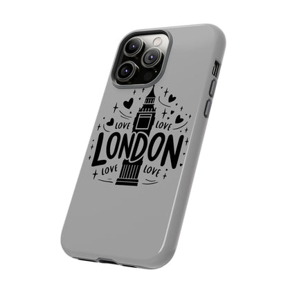 London Love Phone Case, Tough Cases, Stylish Phone Accessories, Unique Gift for Travelers, London Souvenir, Love Design