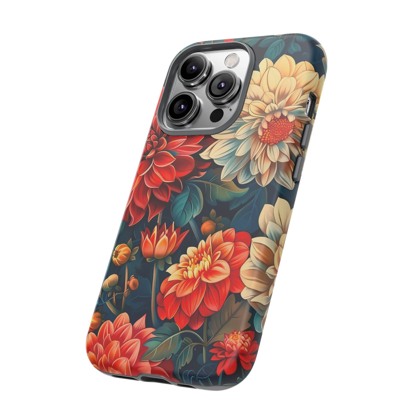Floral Phone Case - Vibrant Tough Cases, Stylish Floral Cell Phone Cover, Gift for Her, Trendy Phone Accessory, Flower Design