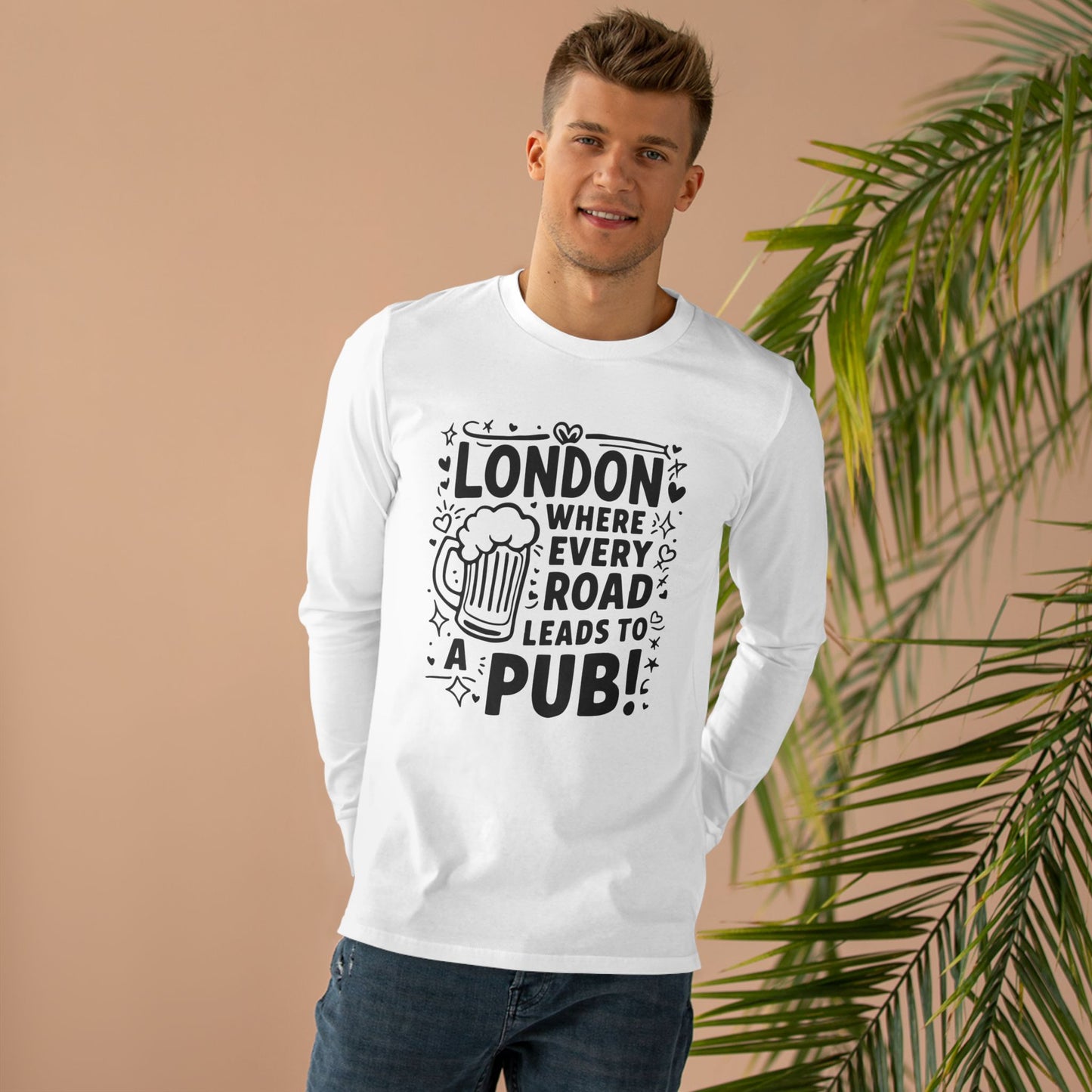 Men’s Base Longsleeve Tee - London's Pub Leading Road