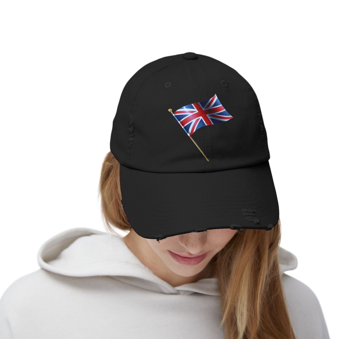 Union Jack Distressed Cap, Casual Cap, Summer Hat, Travel Accessories, Stylish Gifts for Him/Her, Perfect for Festivals