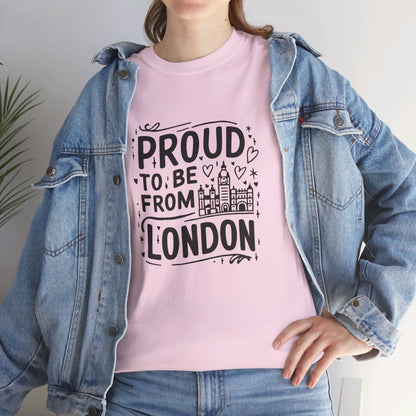 Proud to be from London Watercolor Art Collection Breathable Unisex Cotton T-Shirt