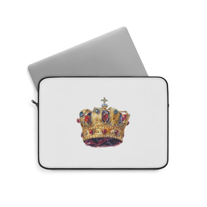 Royal Crown Laptop Sleeve, Queen Laptop Case, King Laptop Bag, Elegant Computer Sleeve, Gift for Her, Tech Accessory