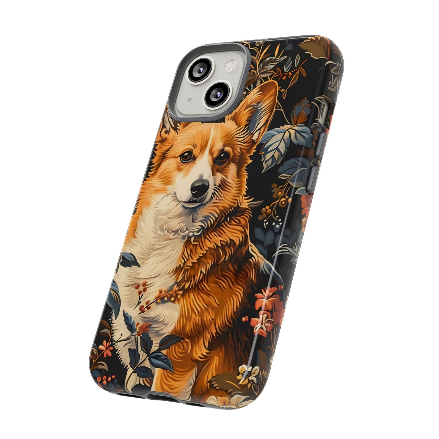 Corgi Floral Phone Case - Tough Cases for Dog Lovers, Cute Pet Accessories, Gift for Dog Owners, Floral Design, Personalized Tech Cover
