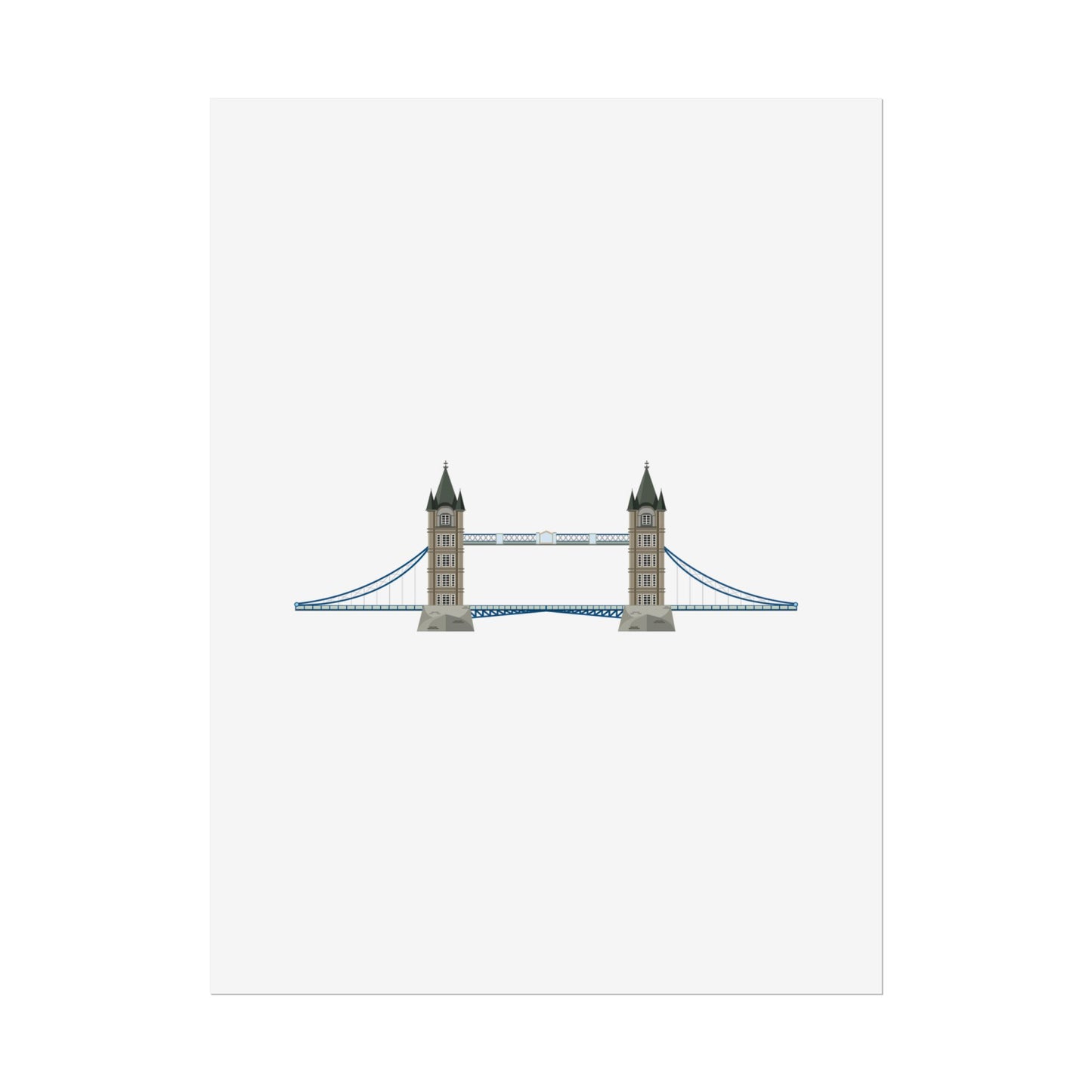 Tower Bridge Rolled Poster, London City Decor, Wall Art, Gift for Travelers, Home Aesthetic, UK Wall Art