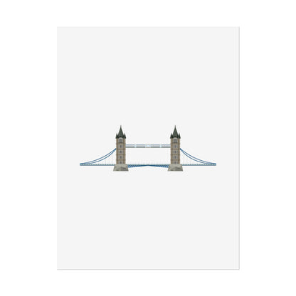 Tower Bridge Rolled Poster, London City Decor, Wall Art, Gift for Travelers, Home Aesthetic, UK Wall Art