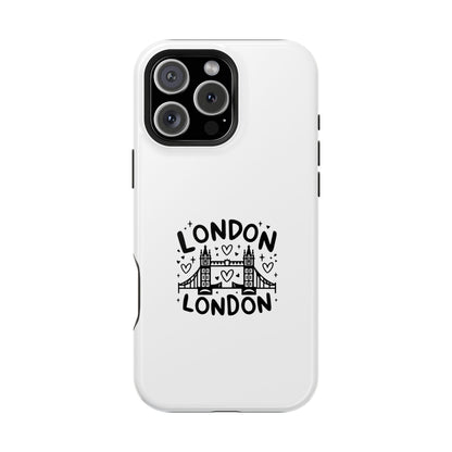 London-Themed Magnetic Phone Case, Cute Phone Cover, Trendy Gift for Travelers, City Lovers, Unique Accessory for iPhone
