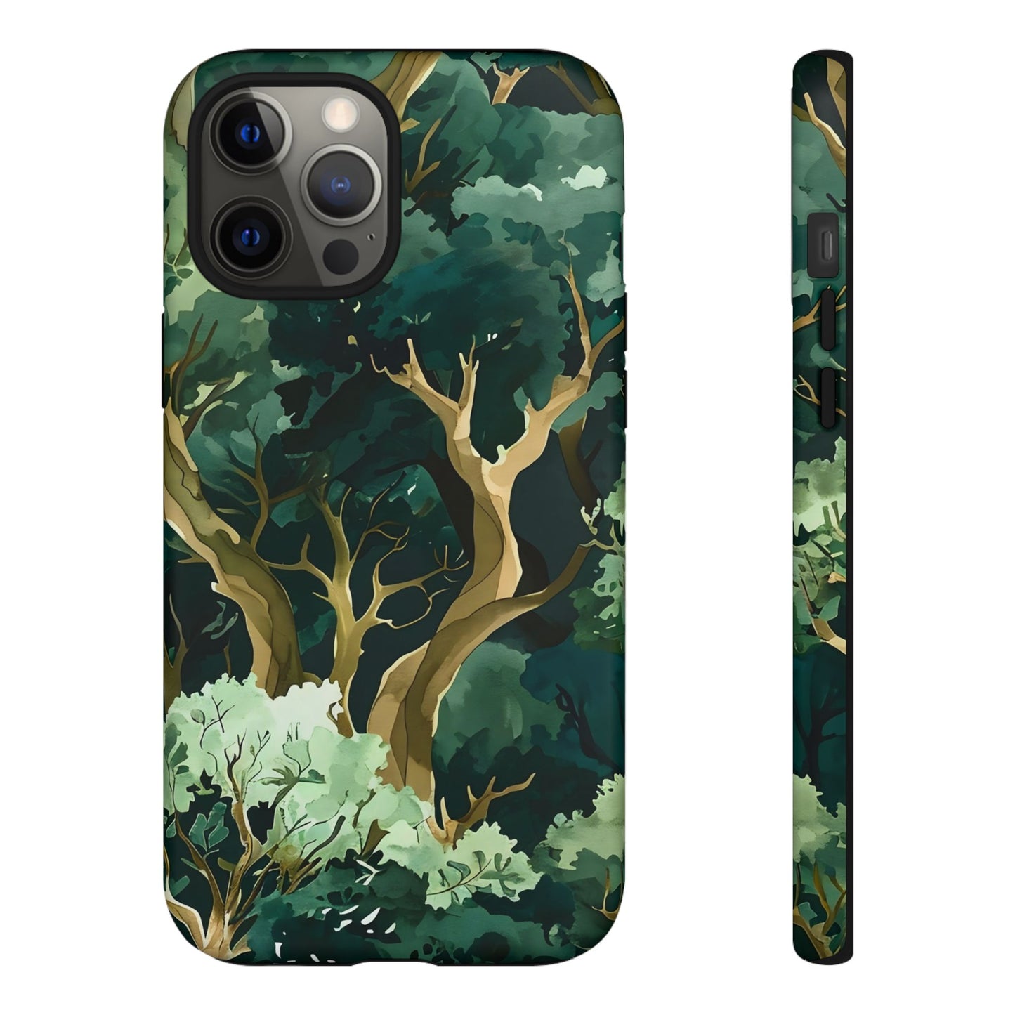 Forest Green Phone Case, Nature-Inspired Tough Cases, Eco-Friendly Gift, Outdoor Lover Accessory, Unique Phone Cover