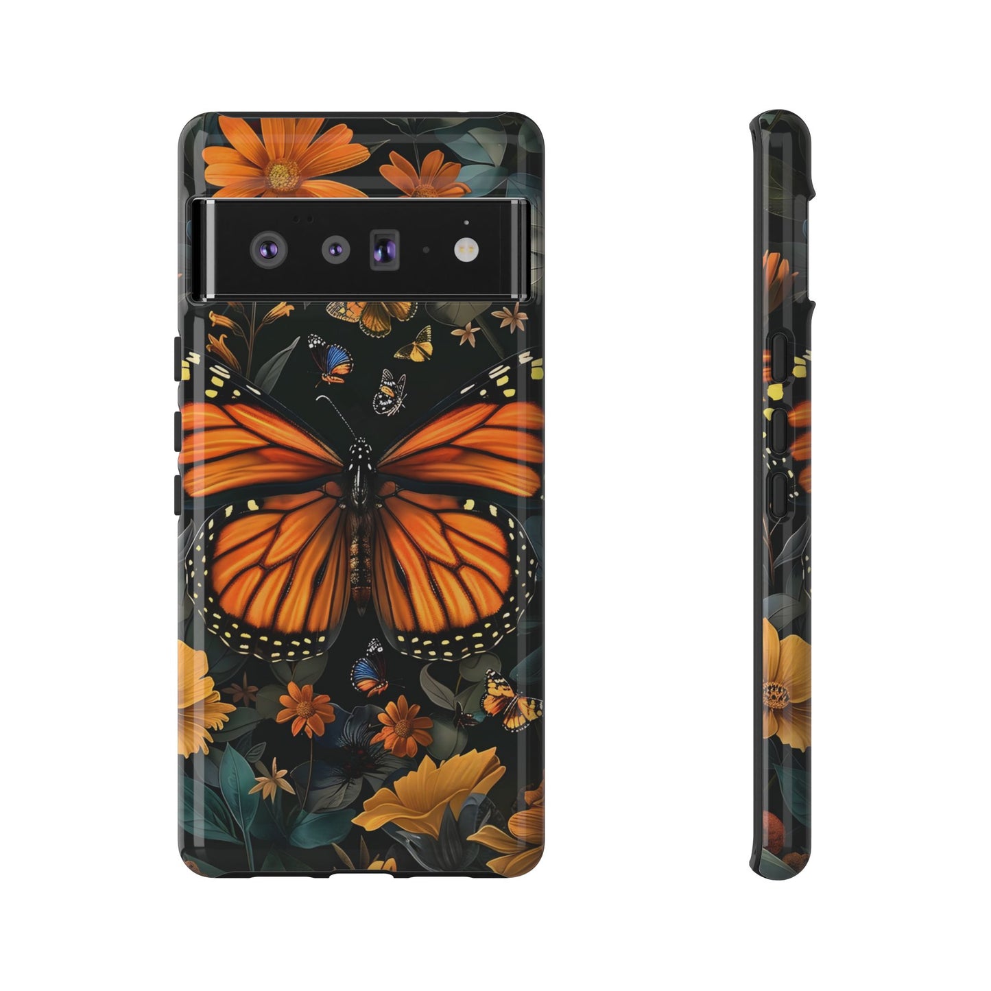 Monarch Butterfly Phone Case, Tough Cases, Nature Lover Gift, Floral Mobile Cover, Eco-Friendly Phone Accessory, Butterfly Design