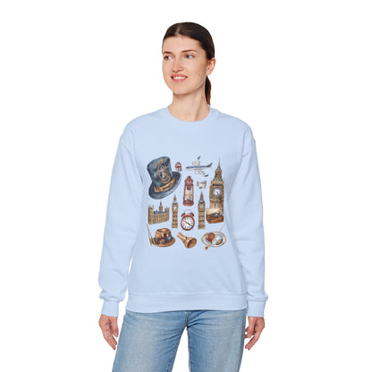 Unisex Heavy Blend™ Crewneck Sweatshirt - British Pride - England’s Most Famous Icons