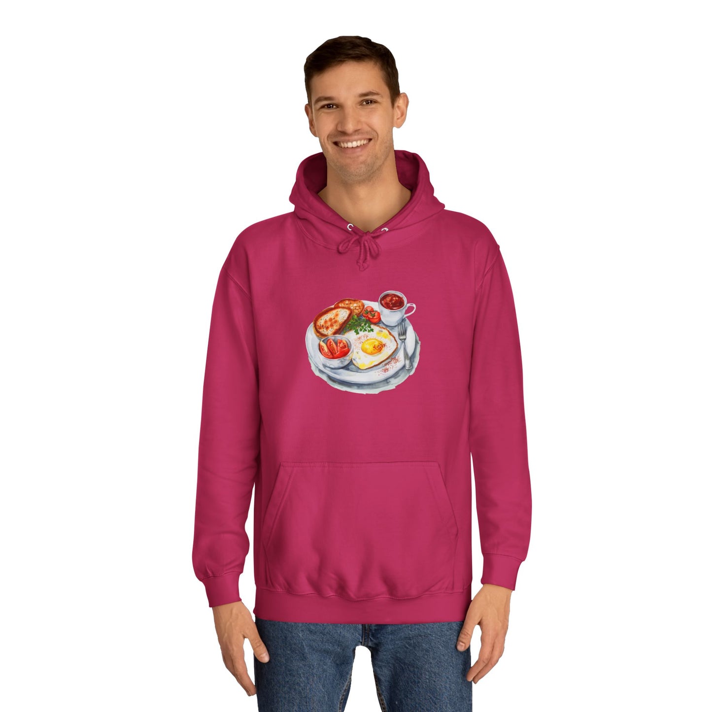 Unisex College Hoodie - Traditional  British Food