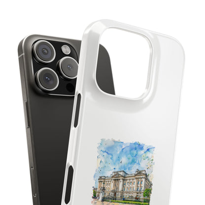 Artistic Slim Phone Case with Watercolor Design, Unique Phone Cover, Gift for Travelers, Stylish Mobile Accessory, Custom Phone Protection