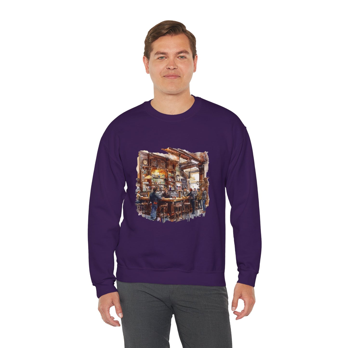 Unisex Heavy Blend™ Crewneck Sweatshirt Classy - Cozy British Pub