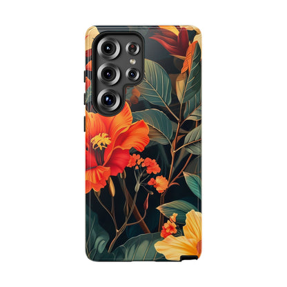 Tough Floral Phone Case | Tropical Vibe, Gift for Nature Lovers, Summer Beach Accessory, Floral Pattern, Trendy Phone Accessories
