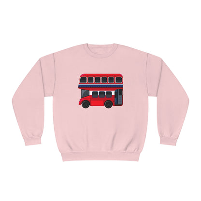 Unisex NuBlend® Crewneck Sweatshirt - London Transport English Bus Iconic Red Double-Decker