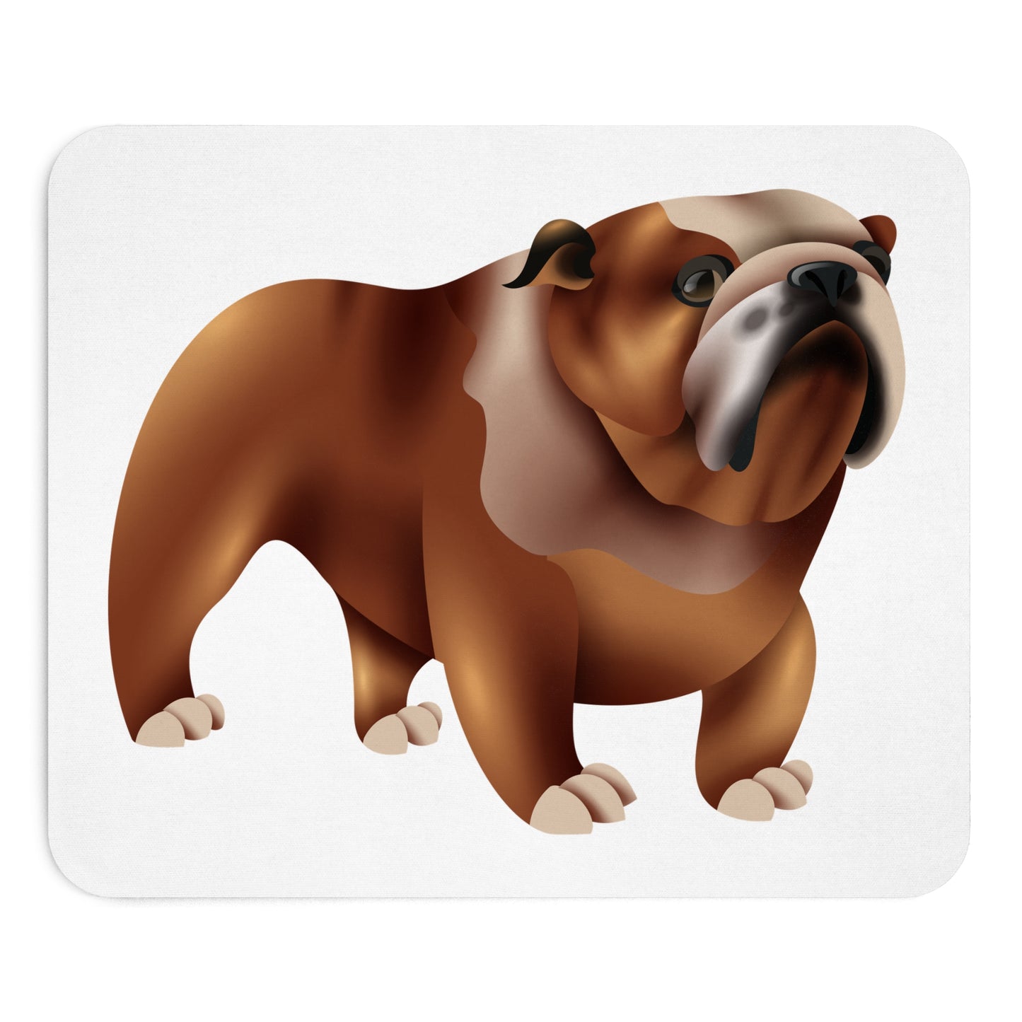 Bulldog Mouse Pad, Cute Pet Desk Accessory, Dog Lover Gift, Custom Office Decor, Animal-Themed Gift for Home