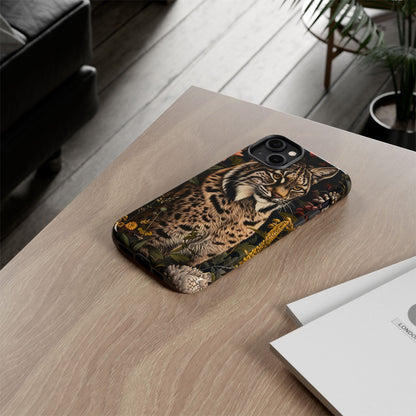 Wildlife Phone Case with Lynx Design, Tough Cases, Animal Lovers Gift, Nature Inspired Accessories, Unique Tech Protection