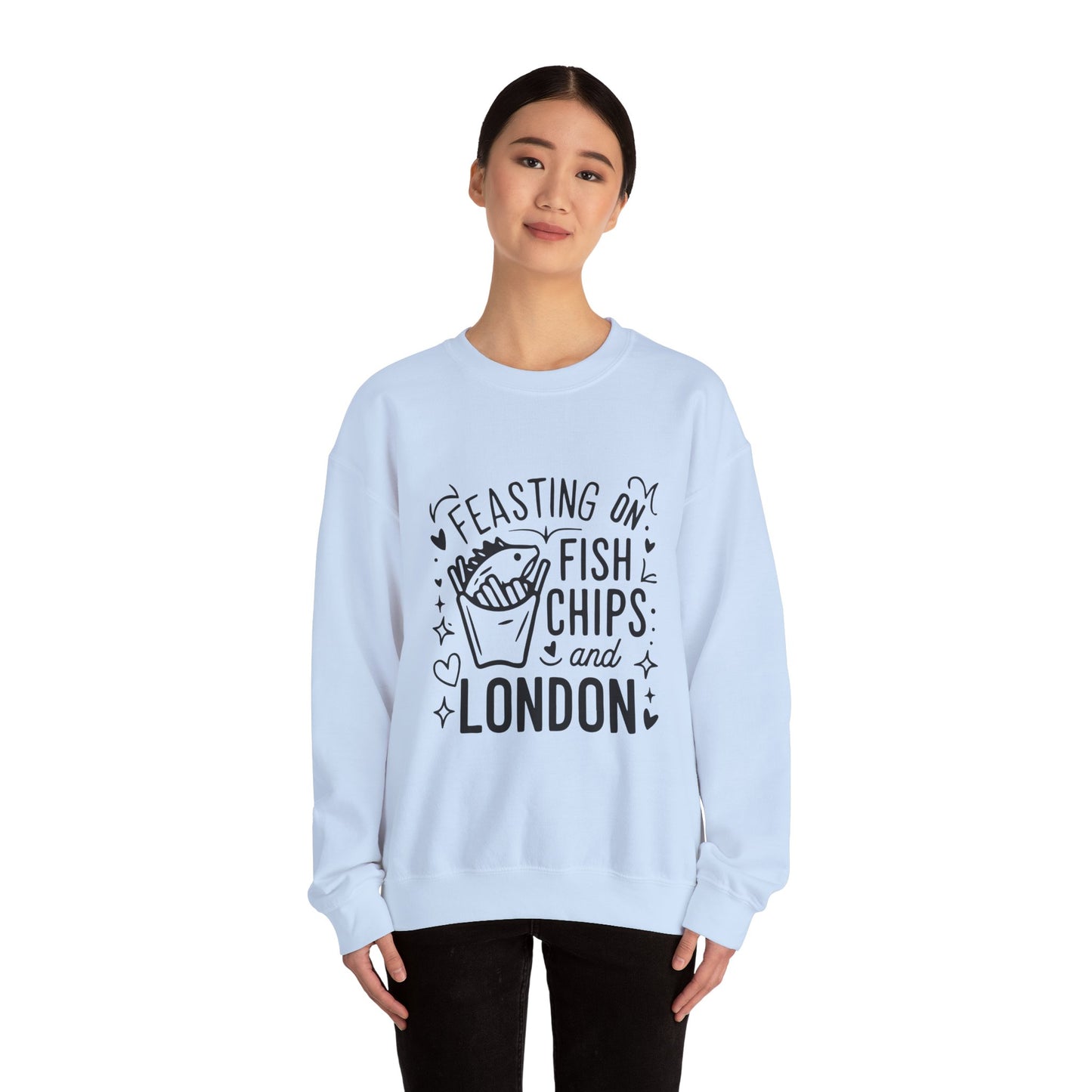 Unisex Heavy Blend™ Crewneck Sweatshirt - Fish Chips and London