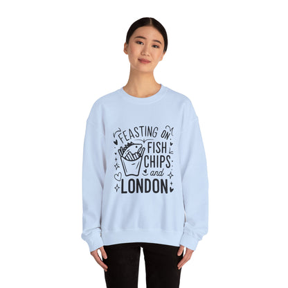 Unisex Heavy Blend™ Crewneck Sweatshirt - Fish Chips and London