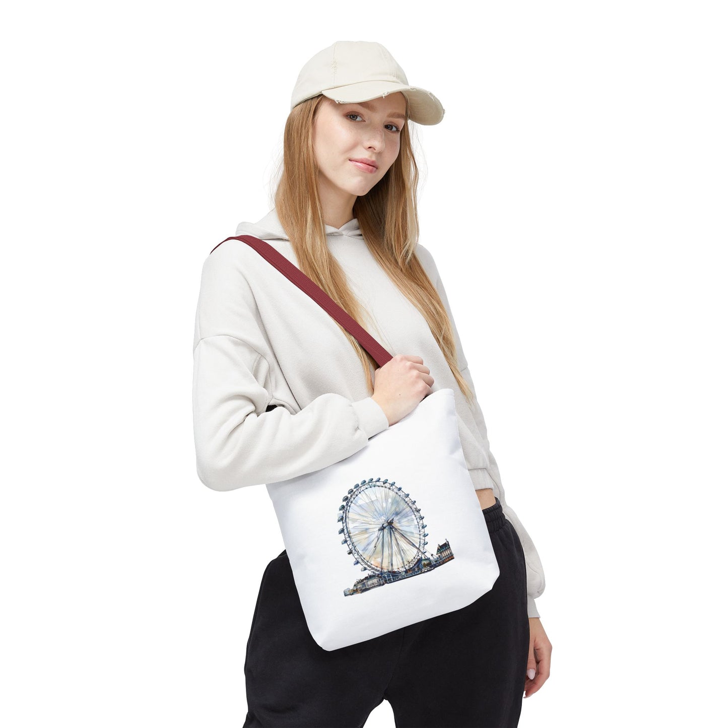 Stylish London Eye Tote Bag - Perfect for Shopping, Travel, or Gifts, Eco-Friendly Shopping Bag, Canvas Carryall, Unique Souvenir