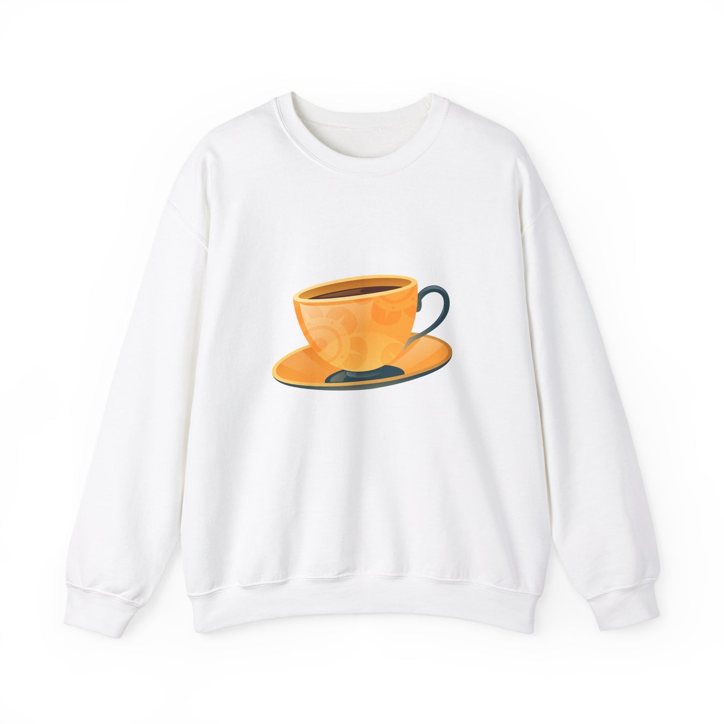 Unisex Heavy Blend™ Crewneck Sweatshirt Lightweight - Elegant British Tea Cup Classic Tea Time Style