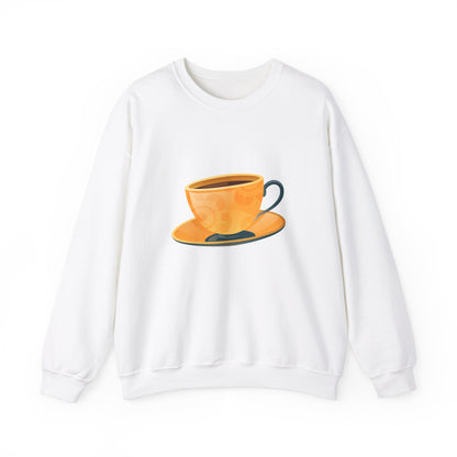 Unisex Heavy Blend™ Crewneck Sweatshirt Lightweight - Elegant British Tea Cup Classic Tea Time Style