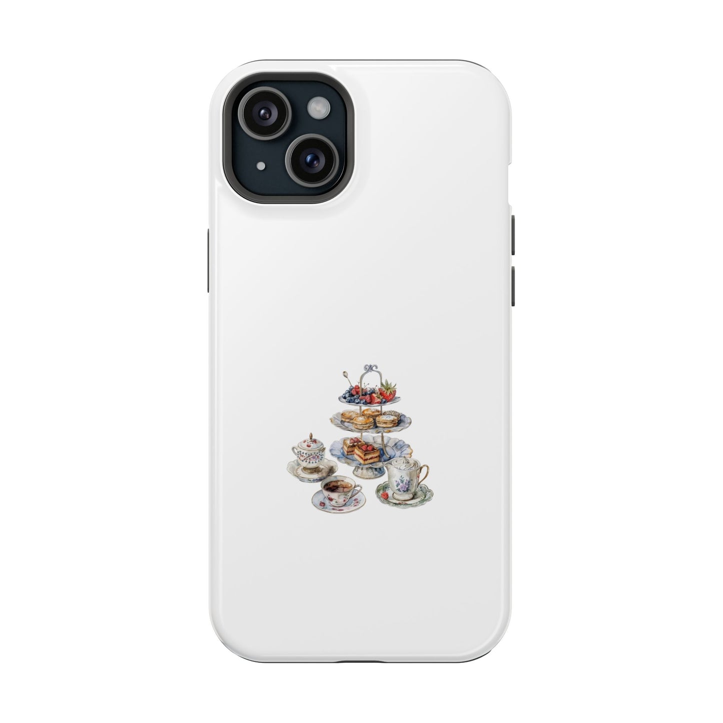 Elegant Tea Party Magnetic Phone Case, Cute Animal Design, Gift for Tea Lovers, Unique Smartphone Accessory, Kitchen Decor