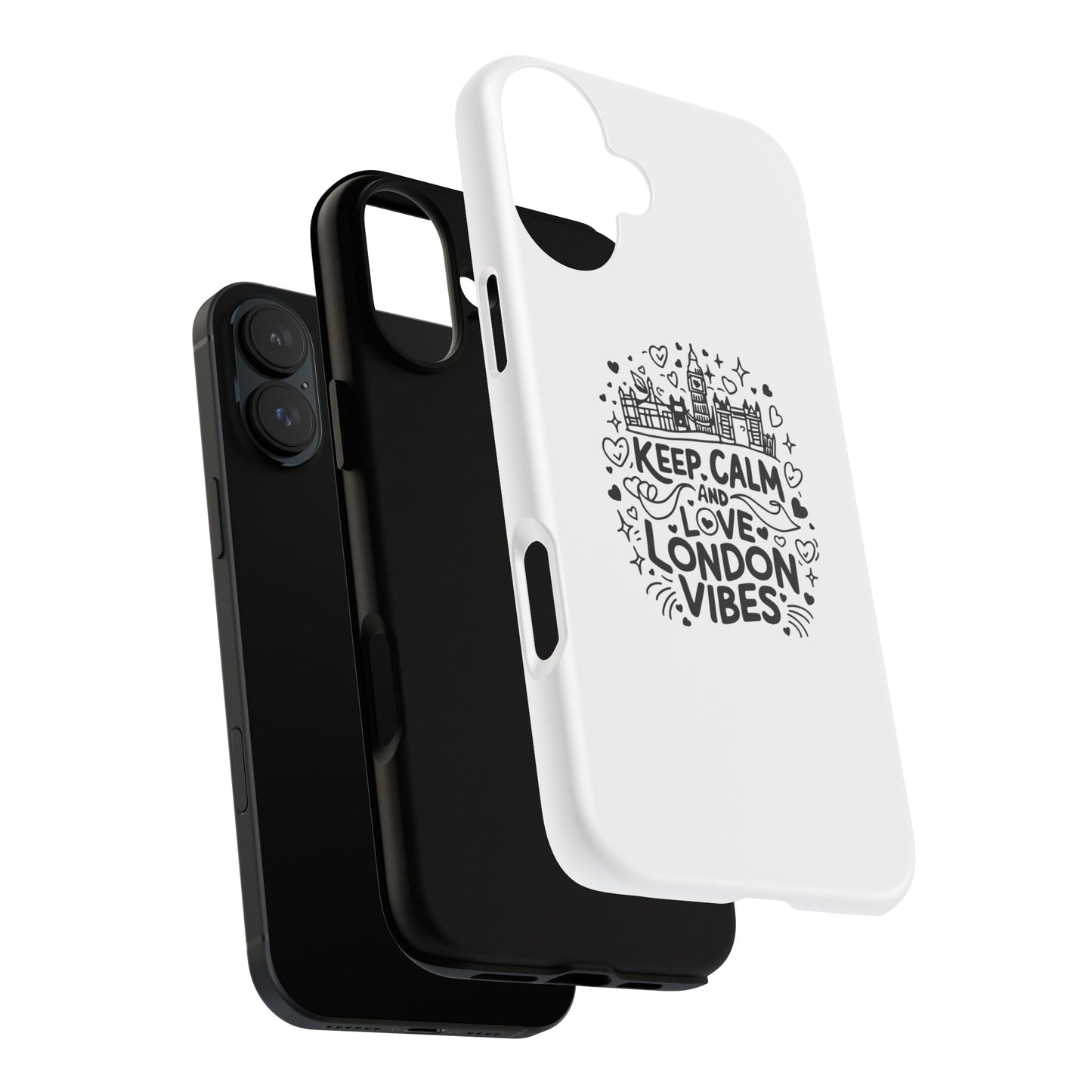 Tough Cases: Keep Calm and Love London Vibes Phone Case