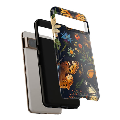 Nature-Inspired Phone Case | Floral Butterfly Design, Tough Phone Cover, Gift for Nature Lovers, Cute Butterfly Case, Home Decor