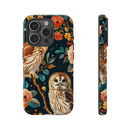 Owl Phone Case with Floral Design, Tough Phone Cover for Nature Lovers, Gift for Bird Enthusiasts, Stylish Protection for Smartphones, [...]