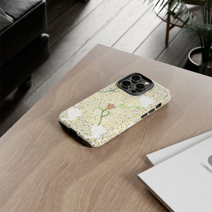 Elegant Floral Phone Case, Tough Cases for iPhone, Stylish Smartphone Cover, Protection with Floral Art, Unique Gift for Her