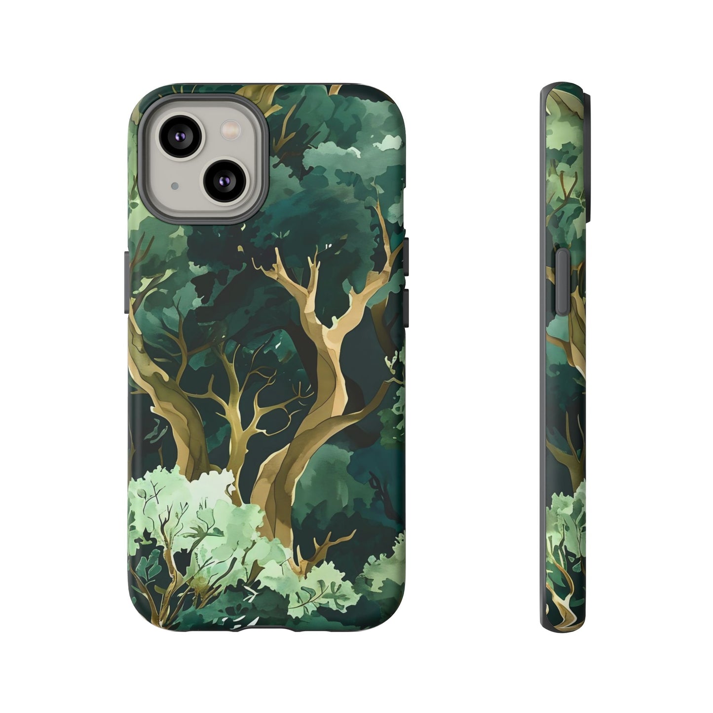 Forest Green Phone Case, Nature-Inspired Tough Cases, Eco-Friendly Gift, Outdoor Lover Accessory, Unique Phone Cover