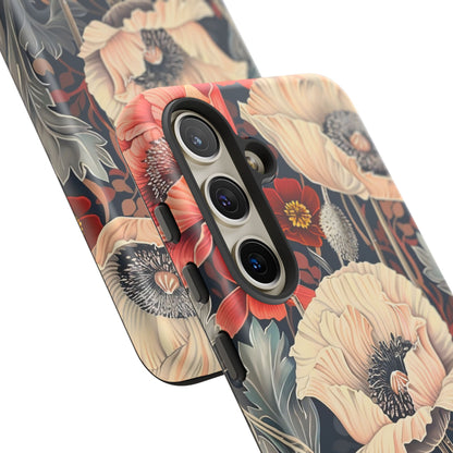 Floral iPhone Case, Tough Phone Cover, Artistic Protection, Flower Design, Unique Gift for Her, Phone Accessory, Trendy Tech
