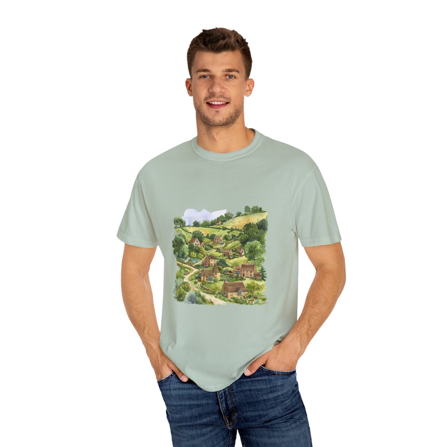 Unisex Garment-Dyed T-shirt - Iconic British Nature and Cultural Legacy
