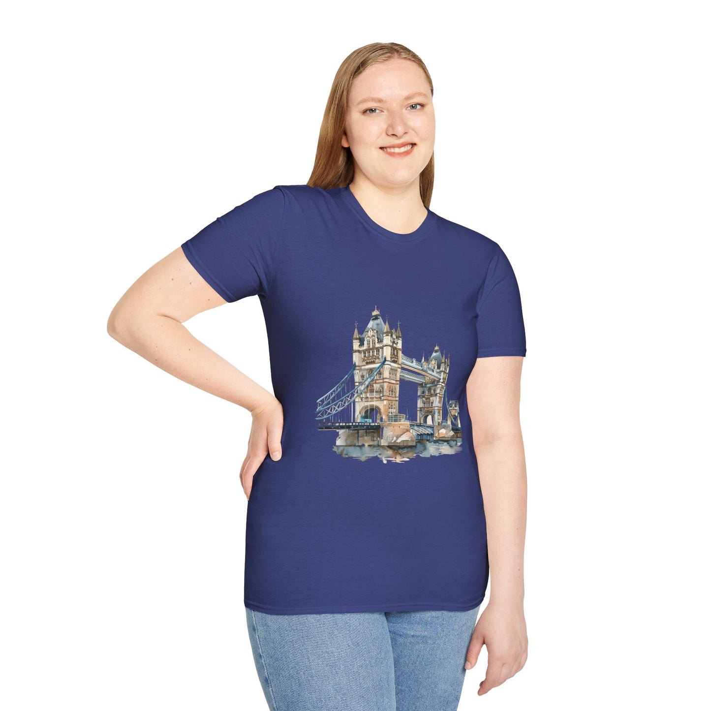 Unisex Softstyle T-Shirt - London Bridge - Iconic Landmark and Historical Beauty