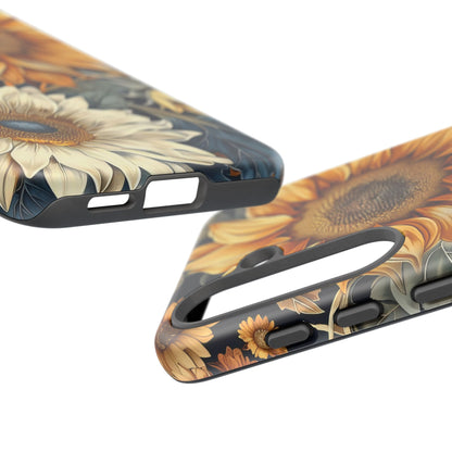 Floral Phone Case for Tough Cases, Sunflower Design, Nature Lover Gift, Birthday Present, Eco-Friendly Accessories, Summer Vibes