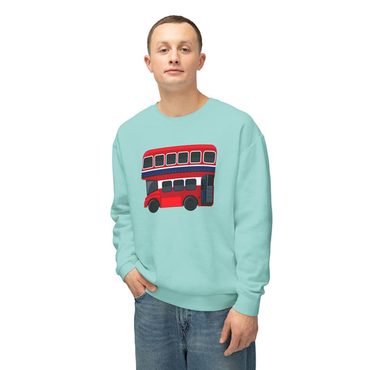 Unisex Lightweight Crewneck Sweatshirt - British English Bus